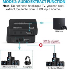 4K HDMI Audio Extractor ARC HDMI 2.0B Converter HDMI To HDMI