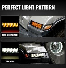 Smoke Lens LED Turn Signals Lights & Side Marker For 2018-2025 Jeep Wrangler JL