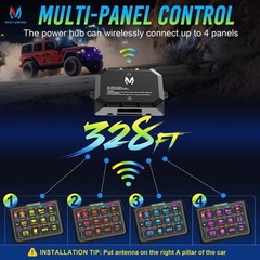 4/6/8/12 Gang Wireless Switch Panel 12V 24V Car Switch Circuit Control Relay Box