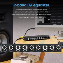 HIFI 9-Band EQ Equalizer Home Stereo Pre-Amplifier for Speaker Audio Processor