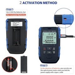 5-in-1 Fiber Optic Cable Tester – Portable Optical Power Meter With Light, FC…