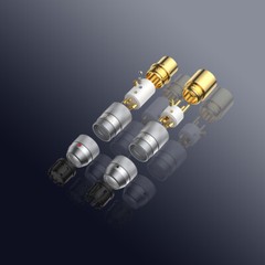 VIBORG Pair 3 Layer Plating Pure Copper Conductor Gold 3Pin XLR Connector Plug