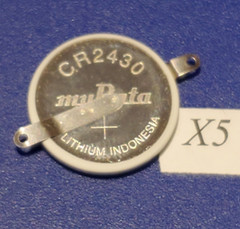 Lot 5 PCS muRata (Ex Sony) CR2430 w/ 2 Tabs Lithium 3.0v New Coin/Cell batteries