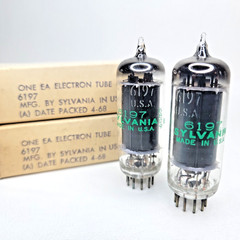 Sylvania 6197 Vacuum Tube Military Box (A) Date Packed 4-68 Vietnam War Era NOS