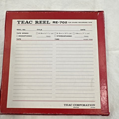 Teac RE-702 Plastic Audio Professional 1/4” Tape 7 in Reel & Box Japan Recording