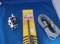 NEW CB RADIO FIRESTIK FL3, FL3B 3FT CB ANTENNA, 18FT RG8X COAX, BRACKET & STUD
