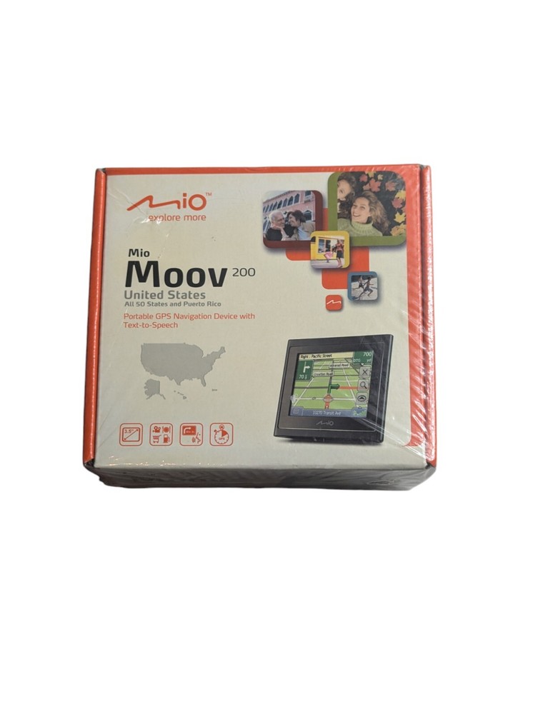 Mio Moov 200 GPS United States Portable GPS Navigation System New/Sealed
