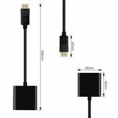 DisplayPort Male DP to VGA Adapter Cable cord 1080P laptop desktop Game Monitor
