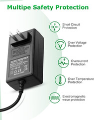 12V 3A Power Supply Adapter 36W Ac/Dc Charger AC 100V-240V to DC 12Volt 3Amp Pow