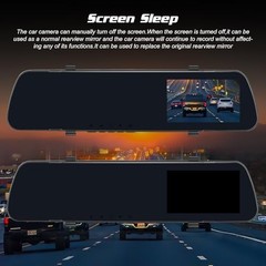 4″ IPS LCD Rear View Mirror Dash Cam – 1080P Dual Front & Rear Camera, 64GB Card