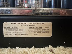 McIntosh MC30 Pair Recapped – Tubes Work but High Hours 275 240 60 75