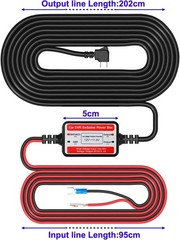 Dash Cam Hardwire Kit Mini USB 12V-24V to 5V Low Voltage Fuse Tap