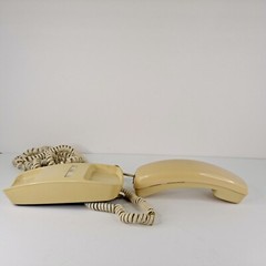 AT&T Corded Trimline Touch Tone Phone Push Button Almond Vintage FOR PARTS