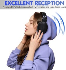 AM FM Radio Headphones Personal Portable Radio Headset Am/Fm Digital with Bes..
