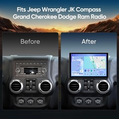 11.5″ Radio Stereo Carplay Android 13 For 2007-2016 Jeep Wrangler JK GPS 4+64GB