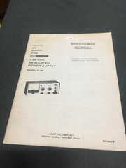 Heathkit 1-30 VDC REGULATED POWER SUPPLY MODEL 1P-28 C. Manual + SCHEMATIC