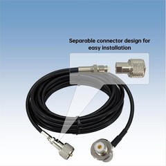 Car CB Antenna Mount Bracket 5.5 in Stainless Steel Clamp Base with 20ft RG58…