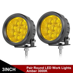 2x 3.5″inch Round LED Work Light Bar Flood Pods Fog Driving Lamp Offroad 4WD SUV