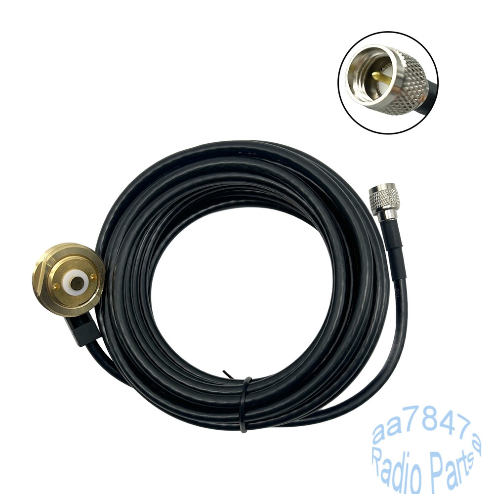 NMO Mount Antenna Base With RG58 5M Cable Mini UHF Plug For Vehicle Mobile Radio