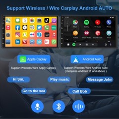 7″ Android 13 4+64GB Car Stereo Radio Carplay GPS Navi WIFI Double 2 Din +Camera