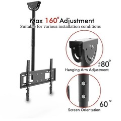Full Motion Ceiling TV Wall Mount Bracket for 32 40 42 46 50 55 60 65 70 LED LCD