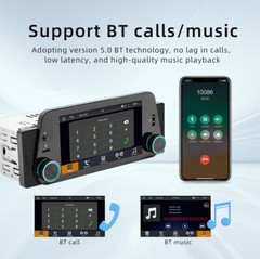 Single Din Car Stereo Radio Bluetooth Head Unit For Apple CarPlay Android Auto