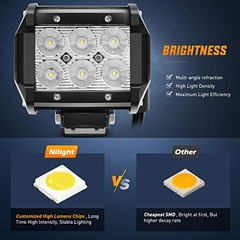 LED Pods 4PCS 18W 1260lm Flood LED Light Bar 4 LED Pods without Wiring Harness