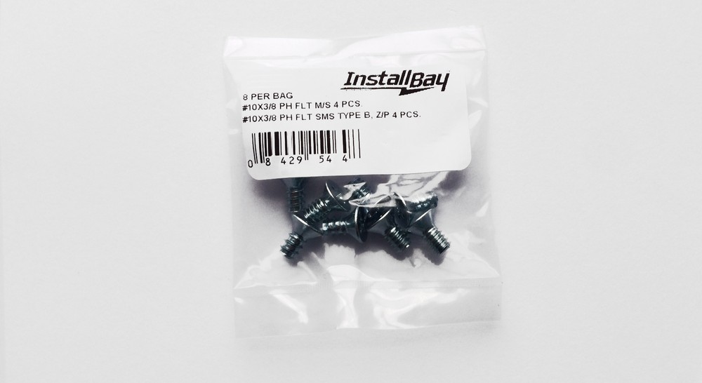 Install Bay Alpine 8 Piece ISO Mounting Screws Single or 2 DIN Radio