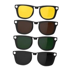 4Pcs Polarized Clip for Ray-Ban Meta Wayfarer Regular, 4Pcs, Matte Black Frame