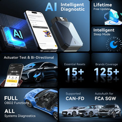 2026 MUCAR BT200 MAX Full System Car AI Diagnostic Tool OBD2 Scanner All Free