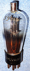 1 Sylvania 55 Vacuum Tube -RARE Globe Style 1930’s Triode-DuoDiode for AM Radios