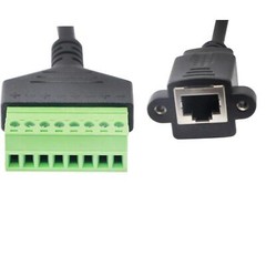 Rj45 8p8c Female To 8 Pin Screw Terminal Adaptor Cat5/6/7 Ethernet Extender Cctv