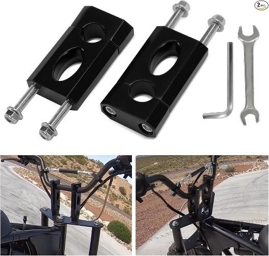 7/8″ Handlebar Risers – 7/8″ 22 mm Handlebar Mount Clamp Risers f Color: Black