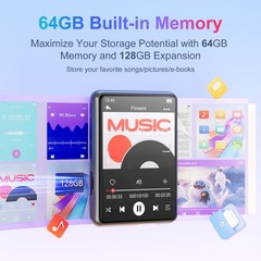 64GB MP3 Player with Bluetooth 5.3 – MECHEN Portable Lossless Sound Music Player