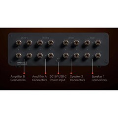 Fosi Audio LC30 Speaker Selector with Black VU Meters