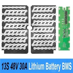 DIY 48V 13S 5P Lithium Battery Box Pack with 48V 30A BMS + Holder & Nickel Kits