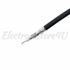 RG6 Coaxial Bulk Cable 500ft 1000ft Dual Quad Shielded 18AWG Black White Coax TV