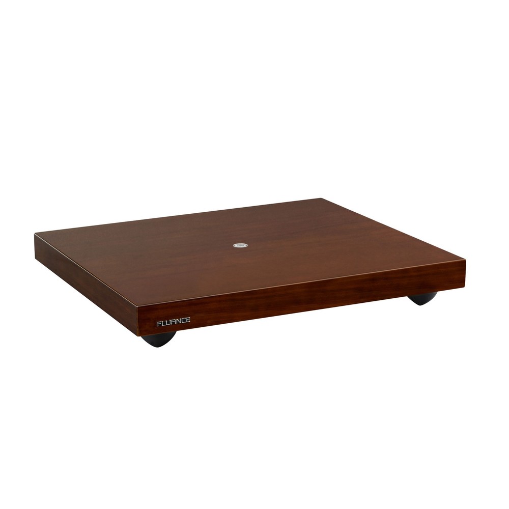 Fluance IB40 Turntable Isolation Base Anti-Vibration Wood Platform, Bubble Level