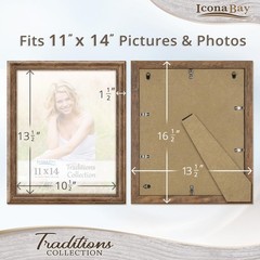 Icona Bay – 11×14 Chestnut Brown Picture Frame – Rustic 11×14,