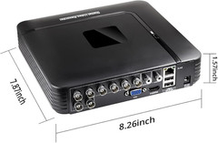 Preloaded 500GB Hard Drive 8 Channel 5-in-1 DVR Digital CCTV Video Recorder Gear