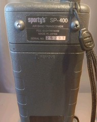 Sportys SP-400 Aviation Radio w/Printed Manual, NOS Pwr Supply/1-Owner, Exc Cond