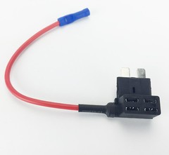 Standard ATC/ATO Blade Fuse Tap Dual Circuit Adapter 16 AWG Wire 15A Fuse 12/24V
