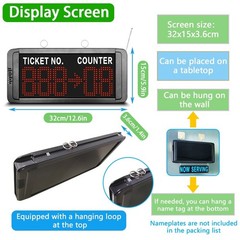 Multi Window Wireless Queue Call System – 1 Display+4 Button+1 Numbering printer