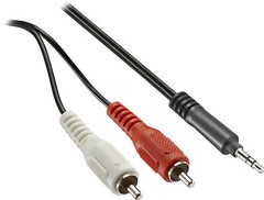 NEW Insignia NS-HZ503 6-foot 3.5mm Mini-to-RCA Stereo Audio Cable Black
