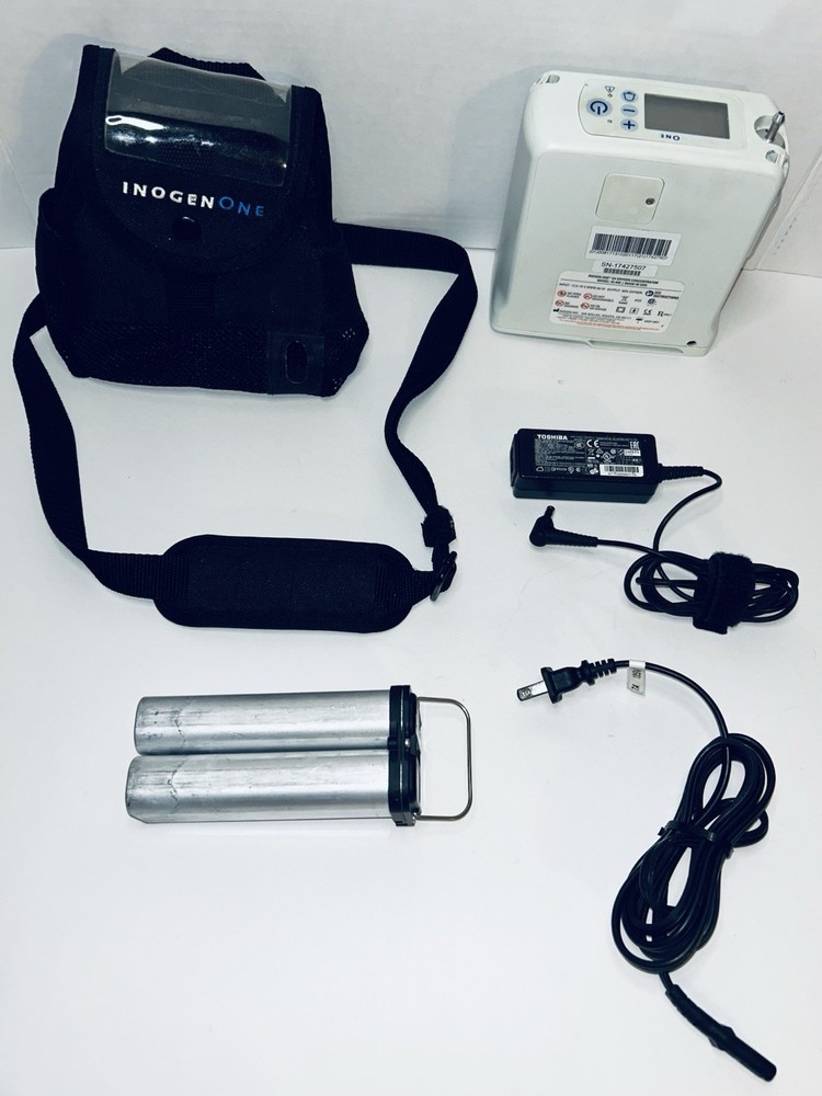 Inogen ONE G4 BAG w/ SHOULDER STRAP AC WALL ADAPTER + Extras *READ* PARTS ONLY