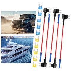 15Pcs Fuse TAP Adapter Kit 12V 15A 20A Car Add-a-circuit Standard ATM APM Blade