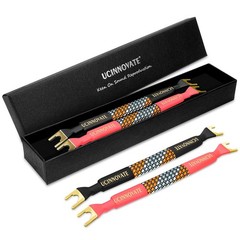 4 Pack 6 Inch HiFi OFC Speaker Jumper Cables, Speaker Cable Bridge Bi-Wire Sp…