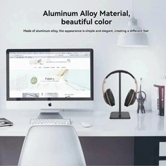 Universal Headphone Stand Aluminum Alloy Desk Headset Holder for Gaming Office