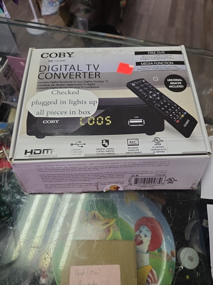 Coby CSTB-600 TV Digital Converter with Remote
