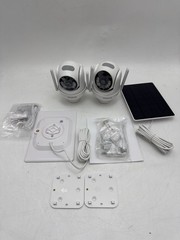 SEHMUA 2K Solar Security Cameras Wireless 2 Pack 360° View Pan RBX-S73 – White